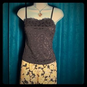 A. Buyer Black Lace Top Spaghetti straps